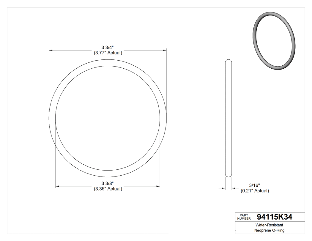 Technical drawing - 94115K34